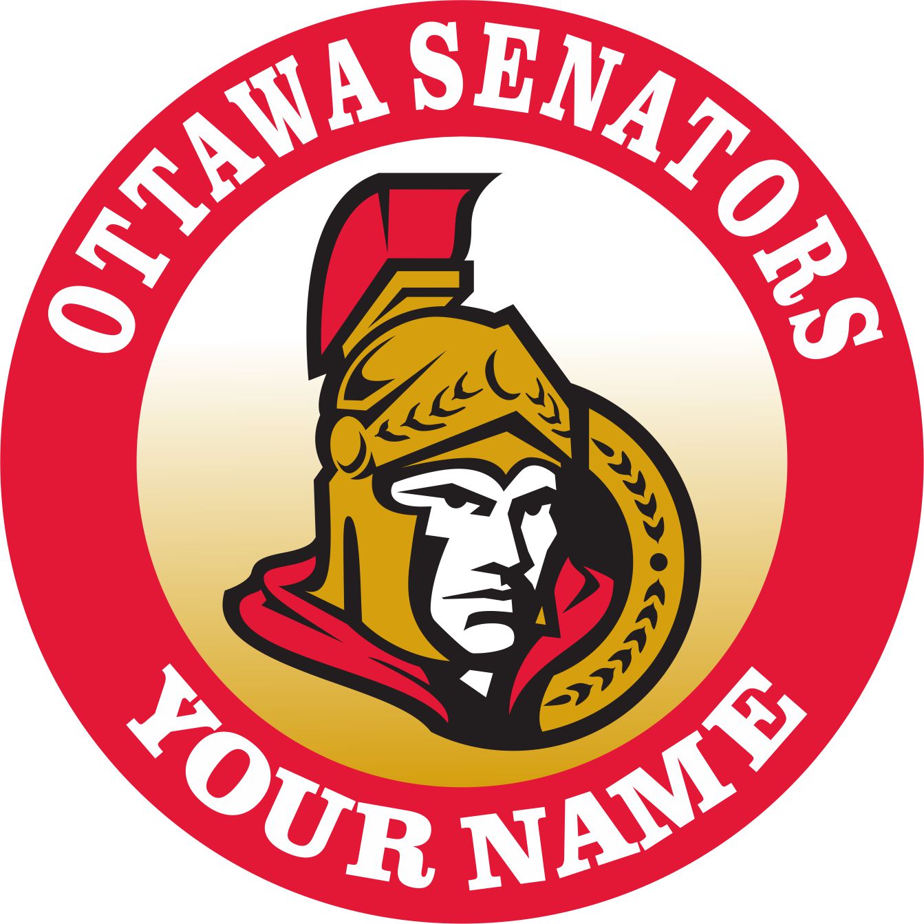 Ottawa Senators Customized Logo iron on paper